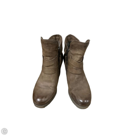 Boots Ankle Heels By Miz Mooz In Brown, Size: 7.5