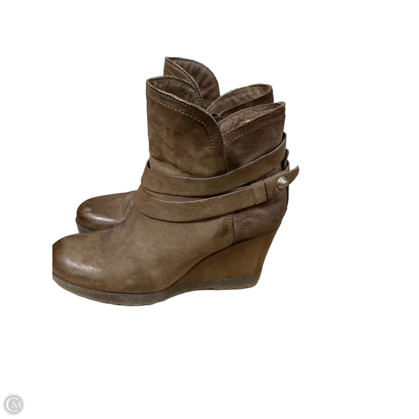 Boots Ankle Heels By Miz Mooz In Brown, Size: 7.5