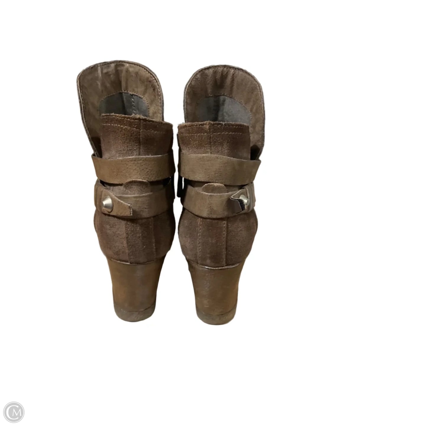 Boots Ankle Heels By Miz Mooz In Brown, Size: 7.5