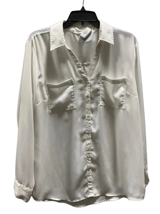 Blouse Long Sleeve By Maurices In White, Size: Xl