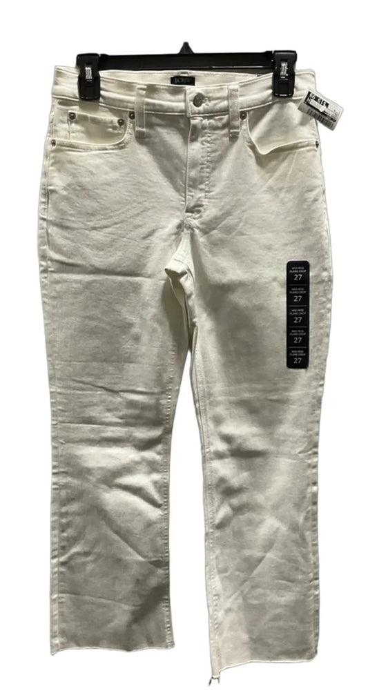 Jeans Flared By J. Crew In White, Size: 4