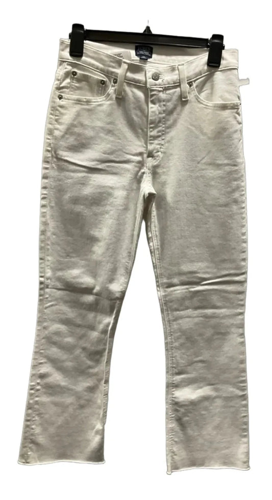 Jeans Flared By J. Crew In White, Size: 6