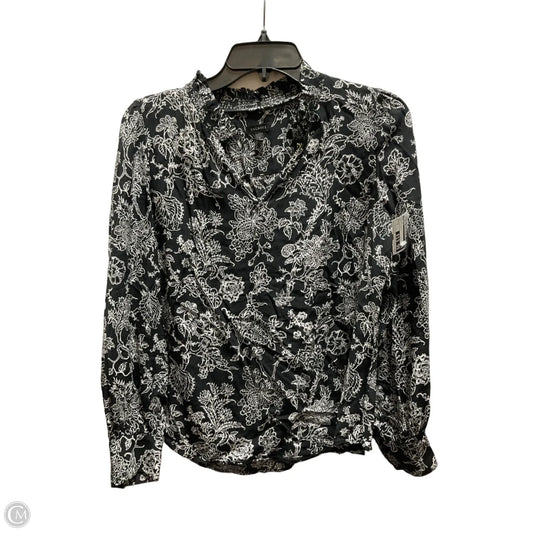 Top Long Sleeve By Talbots In Black & White, Size: S