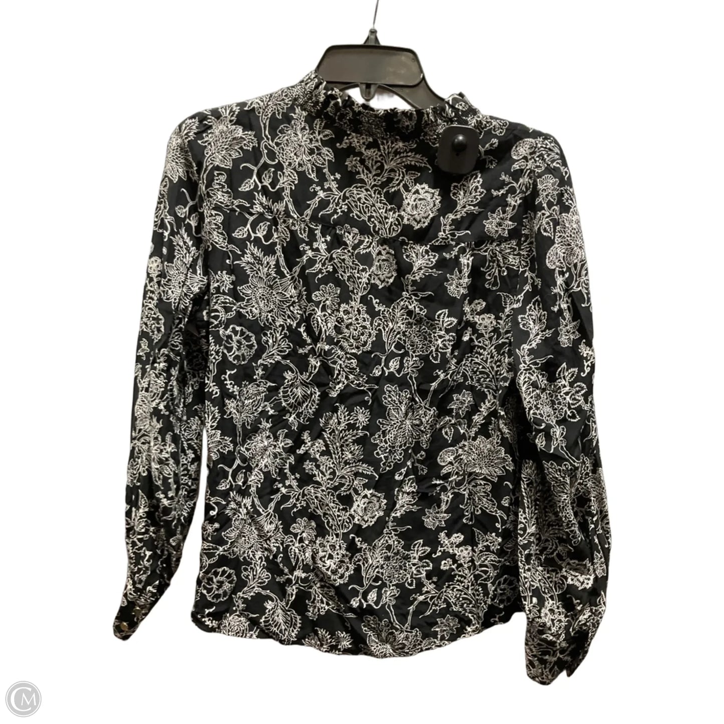 Top Long Sleeve By Talbots In Black & White, Size: S