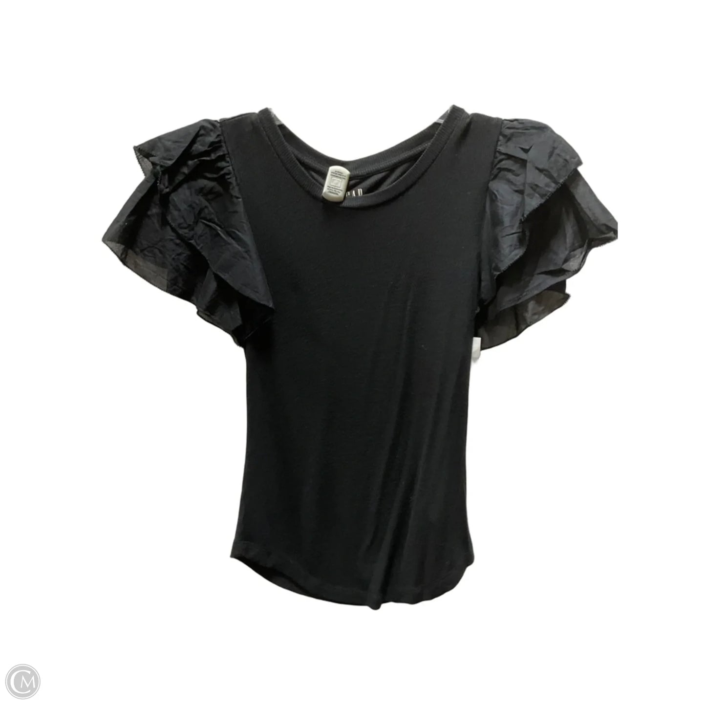 Top Short Sleeve By Gap In Black, Size: S