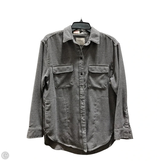 Blouse Long Sleeve By Abercrombie And Fitch In Black & White, Size: S