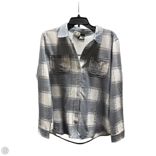 Blouse Long Sleeve By 32 Degrees In Grey, Size: M
