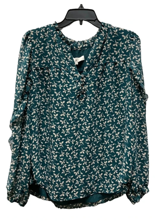 Top Long Sleeve By Loft In Green, Size: L