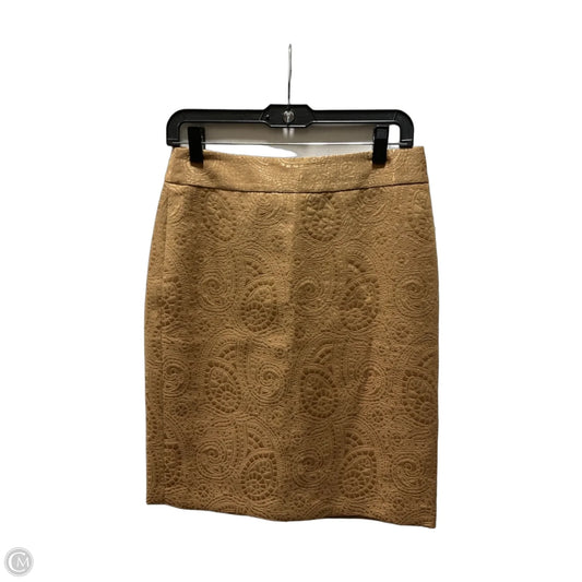 Skirt Midi By Banana Republic In Gold, Size: 4