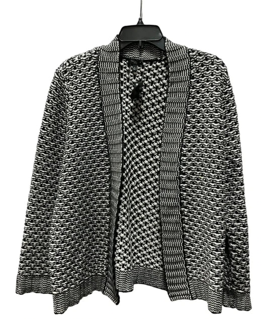Cardigan By Talbots In Black & White, Size: L