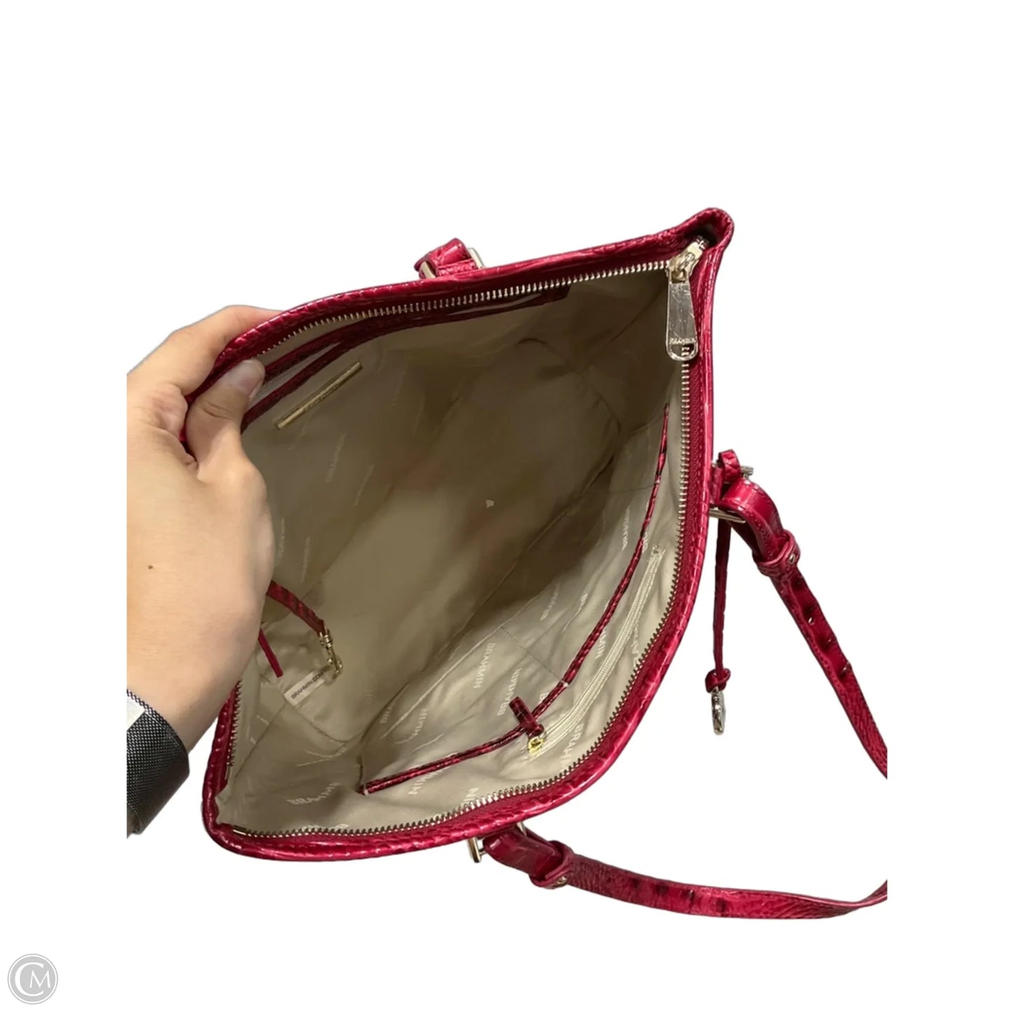 Handbag Designer By Brahmin, Size: Large