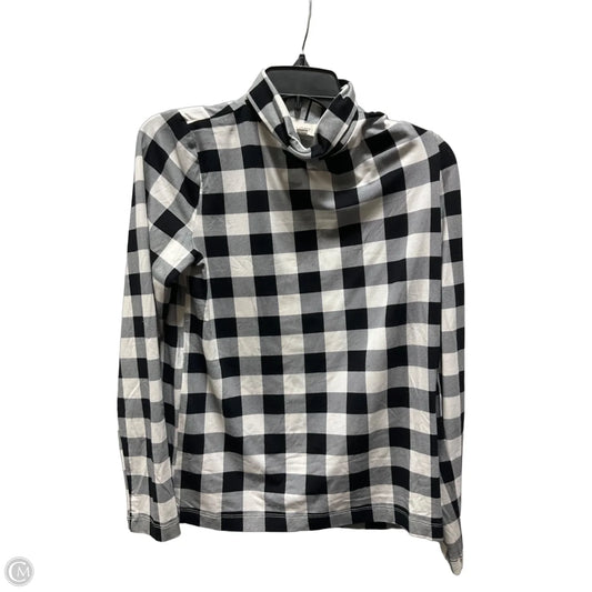 Top Long Sleeve By Loft In Black & Grey, Size: L