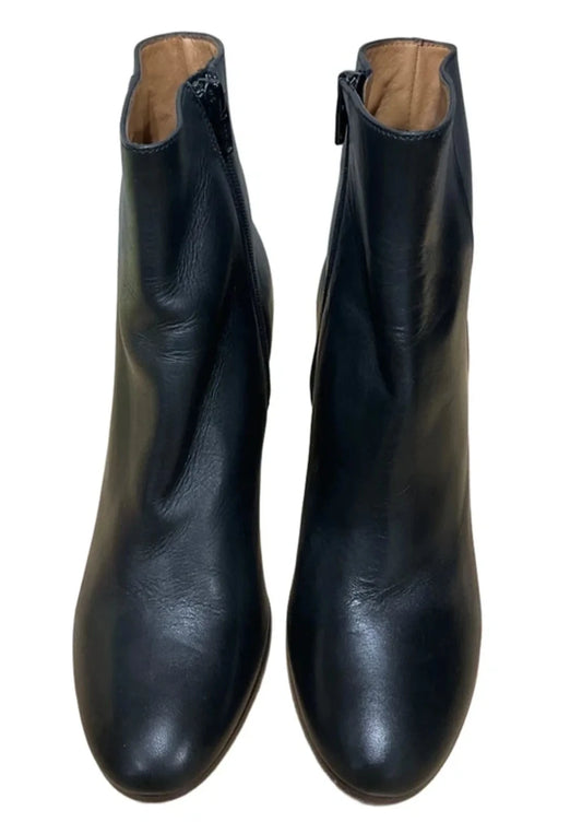 Boots Ankle Heels By Maje In Black & Brown, Size: 7.5