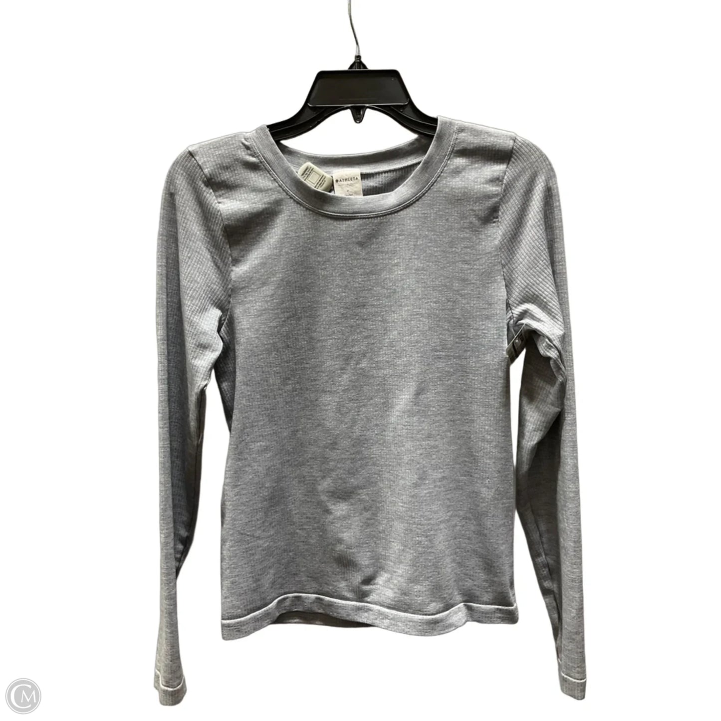Athletic Top Long Sleeve Crewneck By Athleta In Grey, Size: M