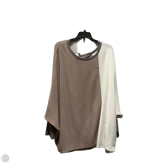 Top Long Sleeve By Maurices In Brown & White, Size: 3x