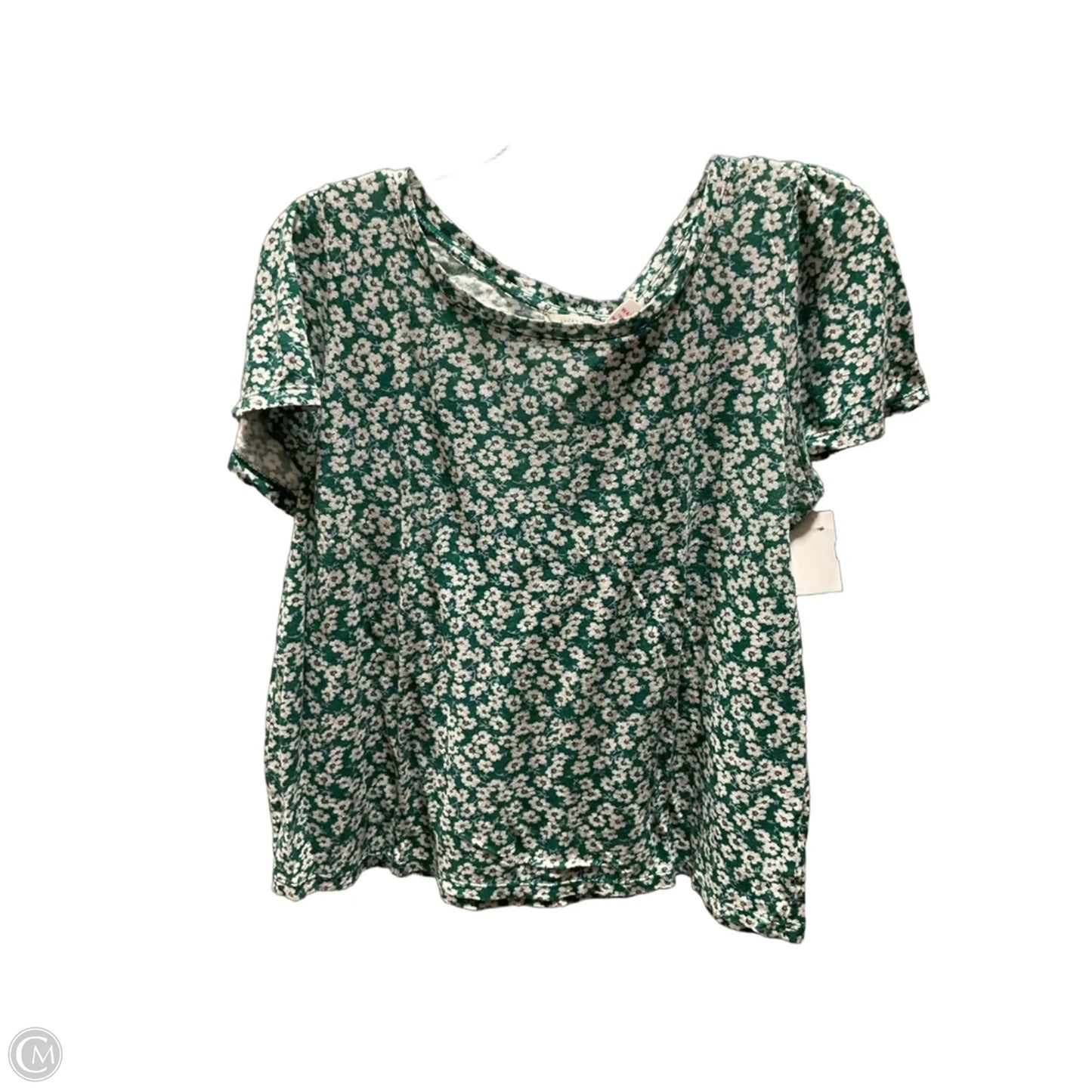 Top Short Sleeve By Lucky Brand In Green, Size: M