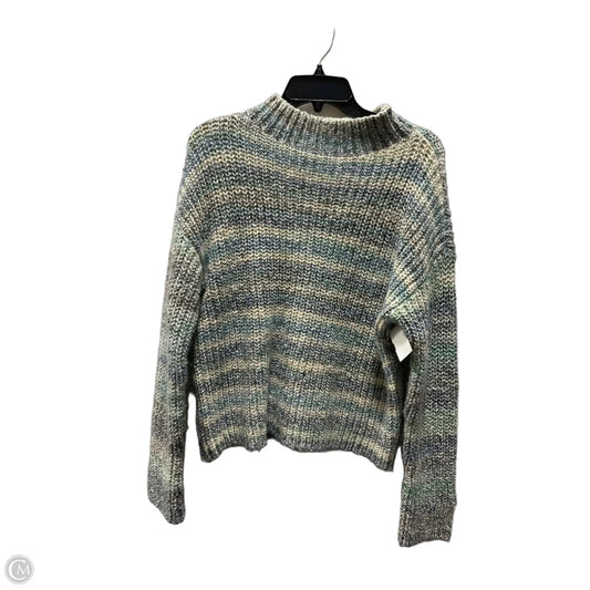 Sweater By Loft In Green & Grey, Size: S