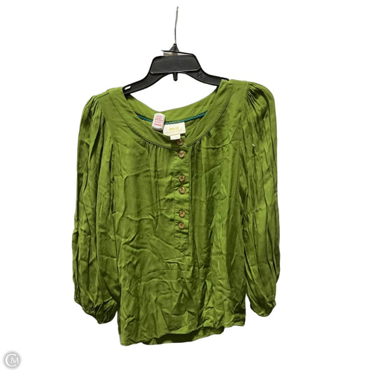Top Long Sleeve By Maeve In Green, Size: S