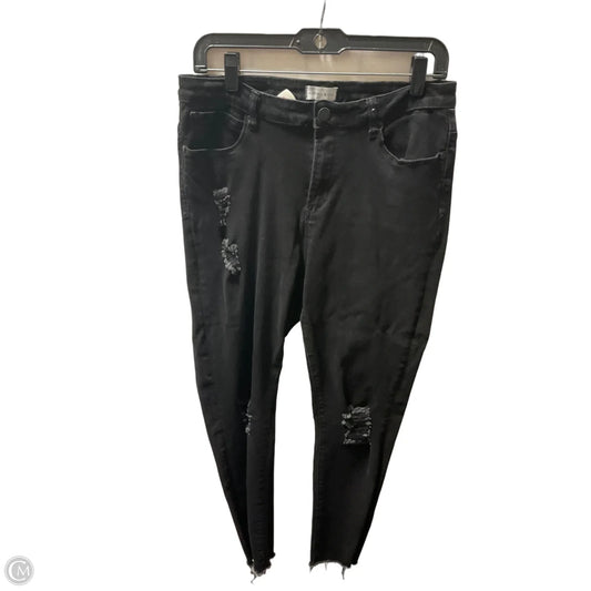 Jeans Straight By Kendall + Kylie In Black, Size: 14