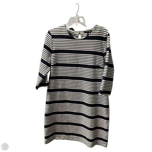 Dress Casual Midi By Banana Republic In Blue & White, Size: L