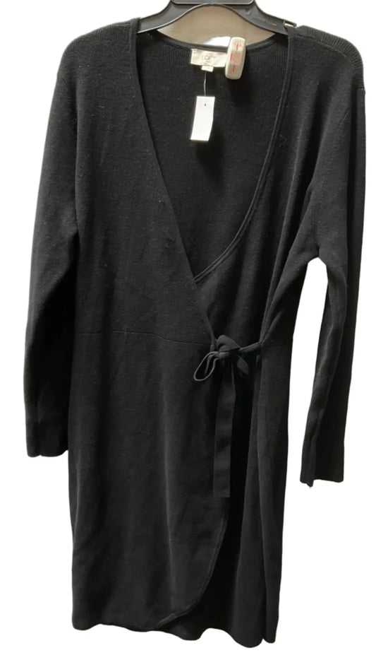 Dress Casual Midi By Loft In Black, Size: Xl