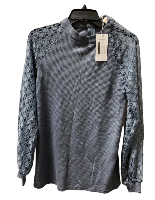 Top Long Sleeve By Miholl In Blue, Size: S