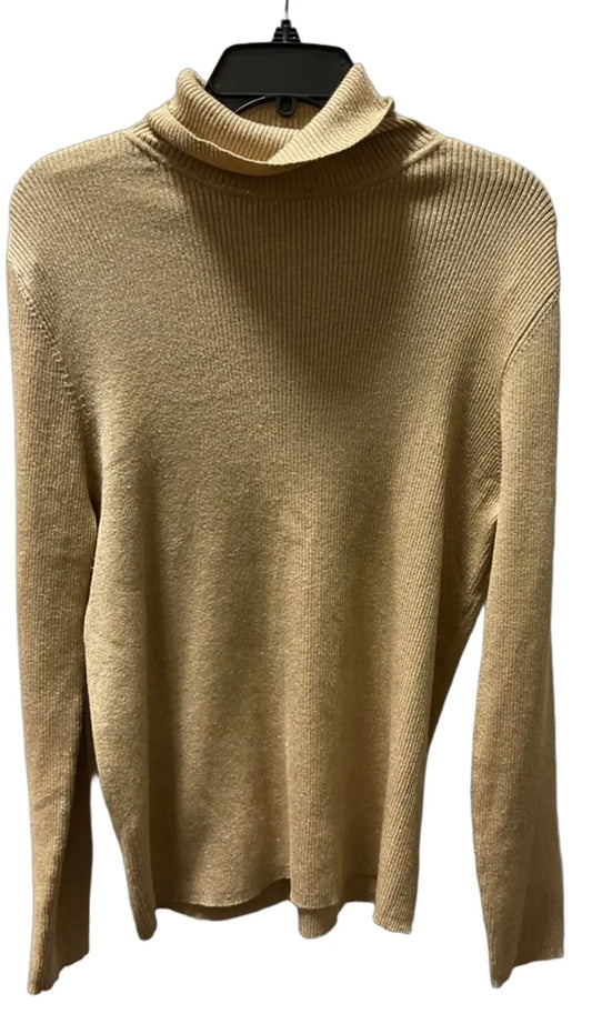 Top Long Sleeve By Chicos In Gold, Size: Xl