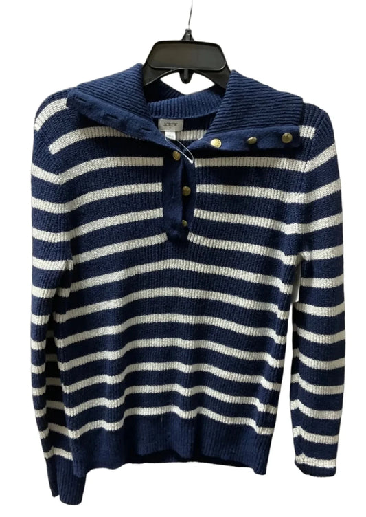 Top Long Sleeve By J. Crew In Blue & White, Size: S