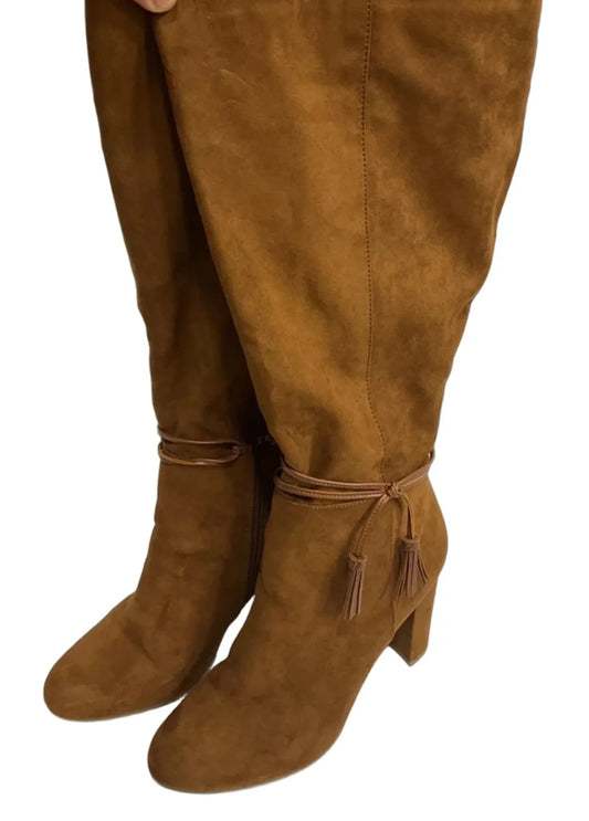 Boots Knee Heels By Lc Lauren Conrad In Brown, Size: 10
