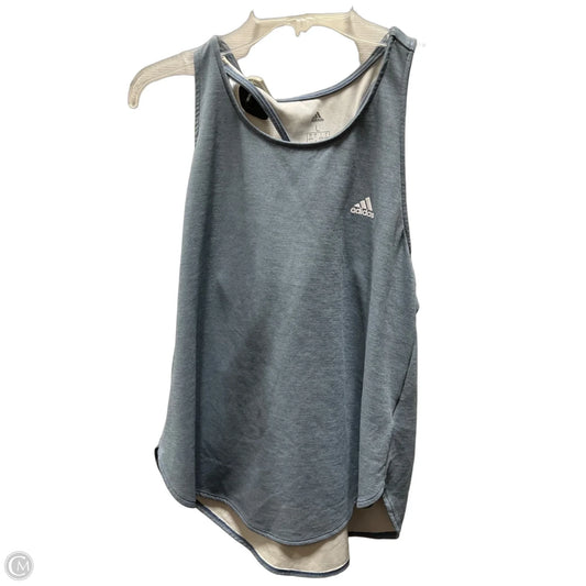 Athletic Tank Top By Adidas In Blue, Size: L