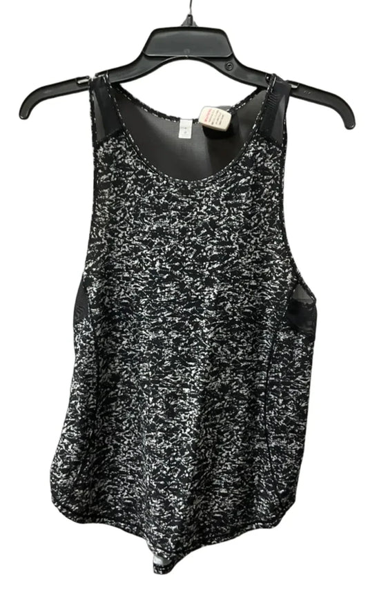 Athletic Tank Top By Lululemon In Black & White, Size: 4