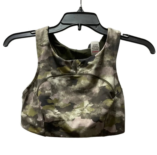 Athletic Bra By Lululemon In Camouflage Print, Size: 10