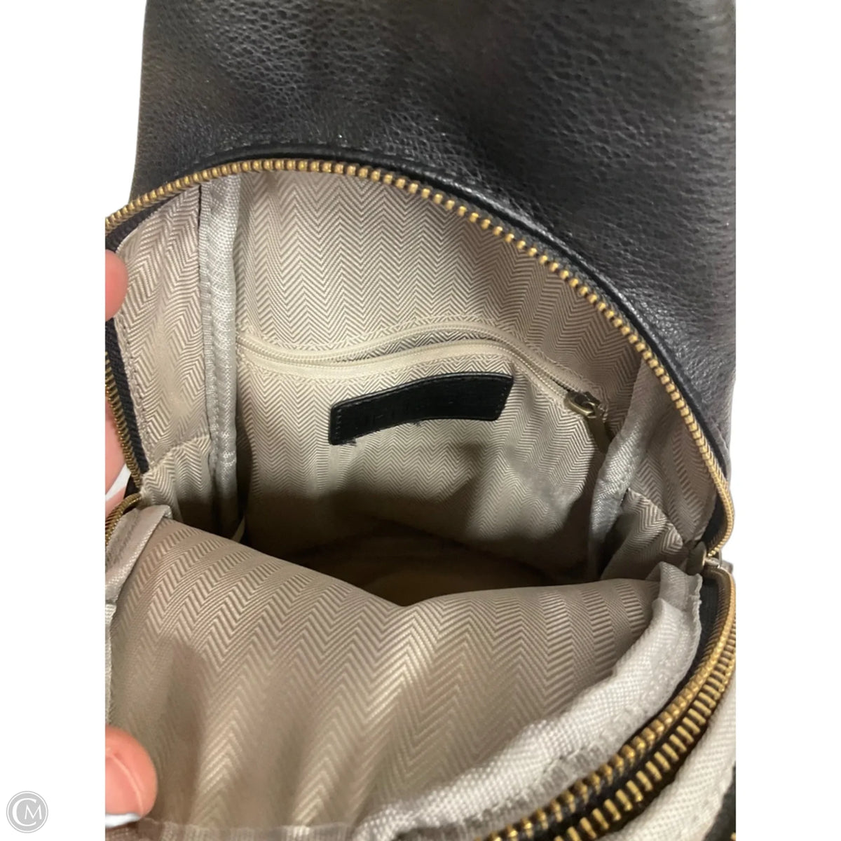 Crossbody Leather By Jen & Co, Size: Medium