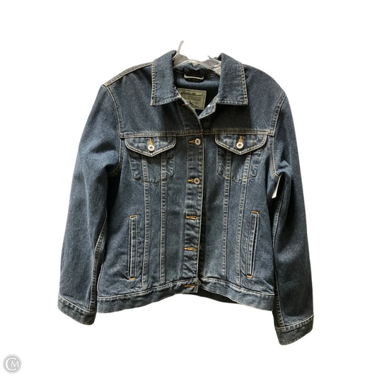 Jacket Denim By Eddie Bauer In Blue, Size: M