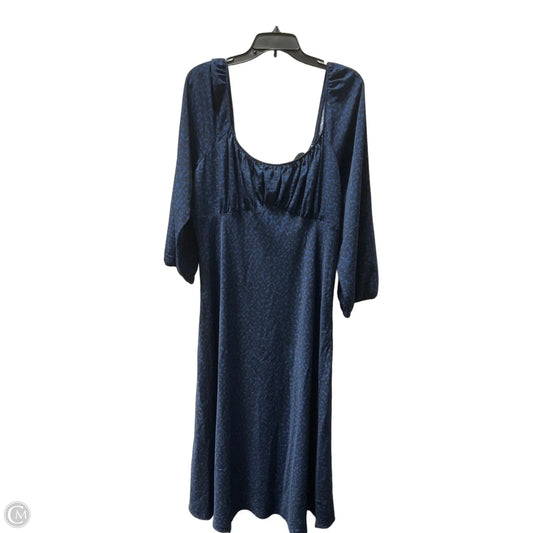 Dress Casual Midi By Banana Republic In Blue, Size: 1x