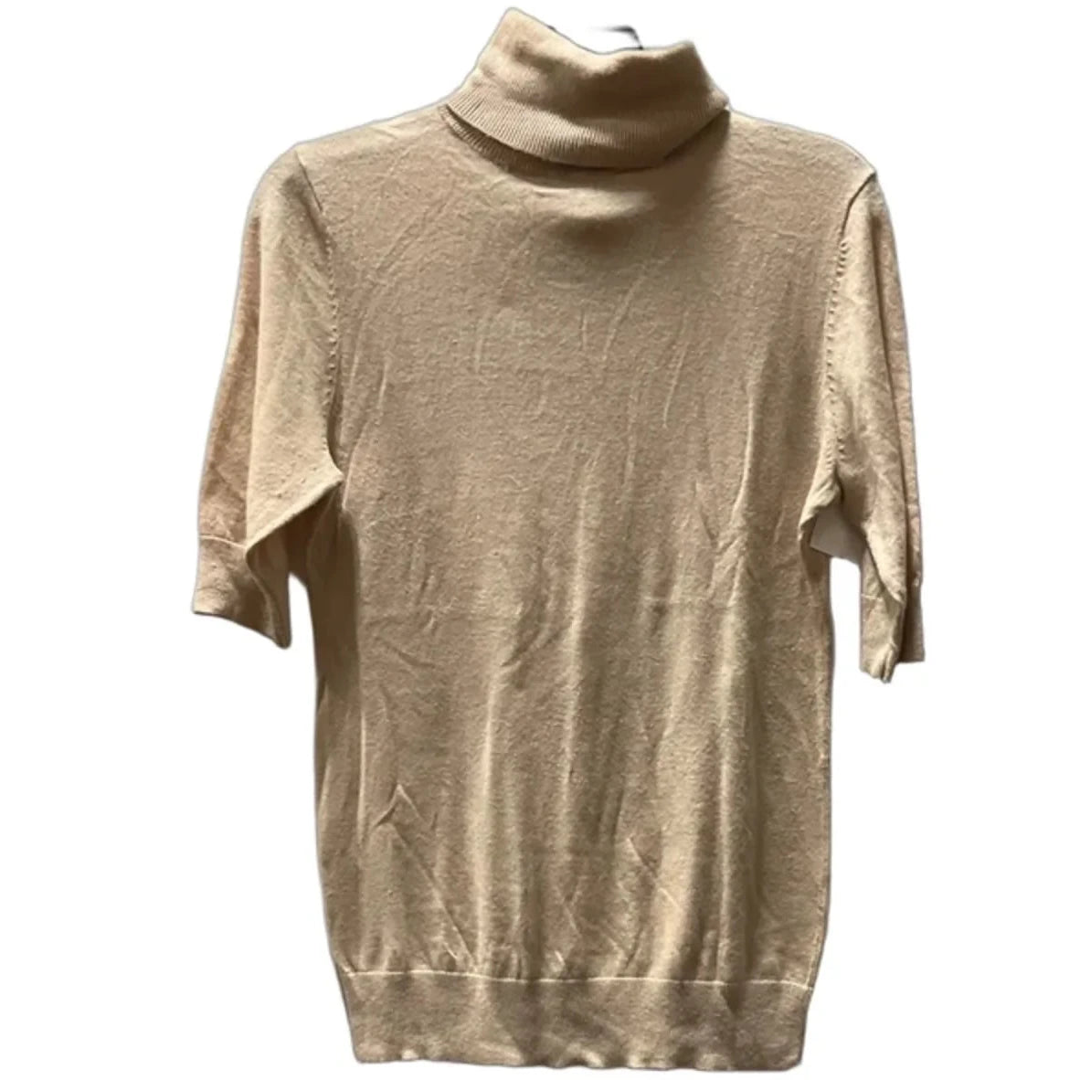 Top Short Sleeve Basic By Ann Taylor In Cream, Size: M