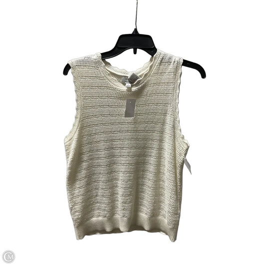 Top Sleeveless Basic By J. Crew In Cream, Size: M