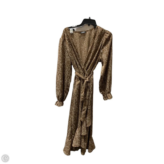 Dress Casual Midi By Btfbm In Brown & White, Size: Xl