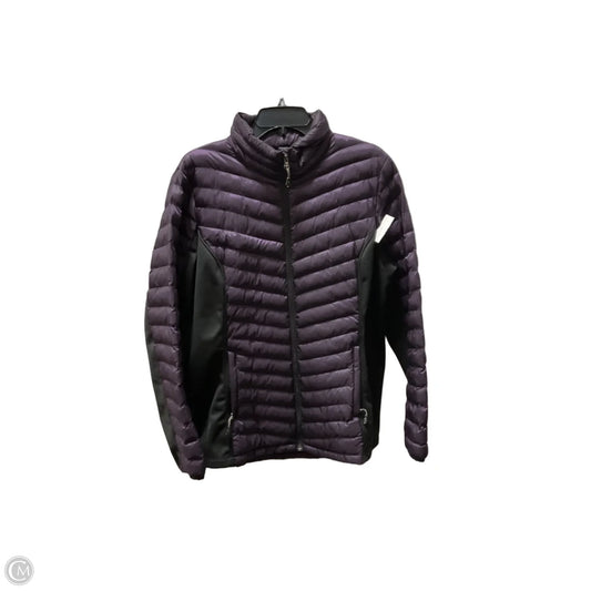 Jacket Puffer & Quilted By 32 Degrees In Black & Purple, Size: Xl