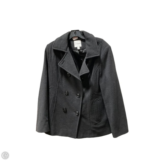 Coat Peacoat By Croft And Barrow In Black, Size: L
