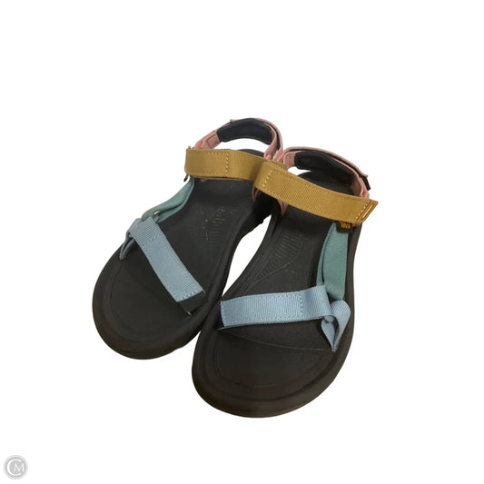 Sandals Flats By Teva In Black & Blue, Size: 8