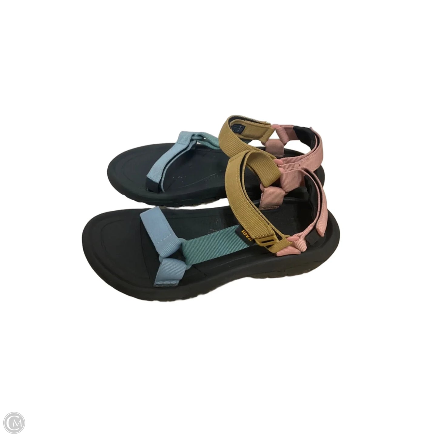 Sandals Flats By Teva In Black & Blue, Size: 8
