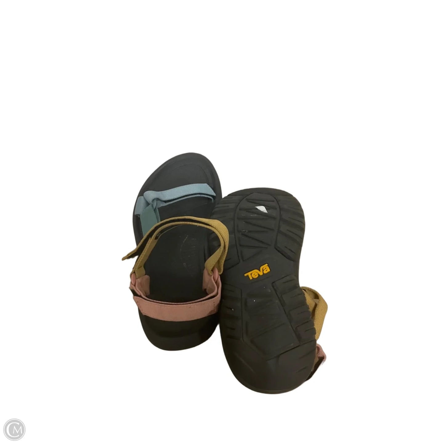 Sandals Flats By Teva In Black & Blue, Size: 8