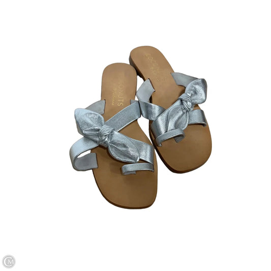 Sandals Flats By Coconuts In Brown & Silver, Size: 9