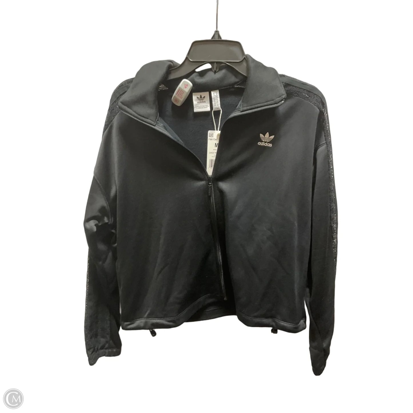 Athletic Jacket By Adidas In Black, Size: M