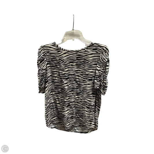 Top Short Sleeve By Loft In Zebra Print, Size: S