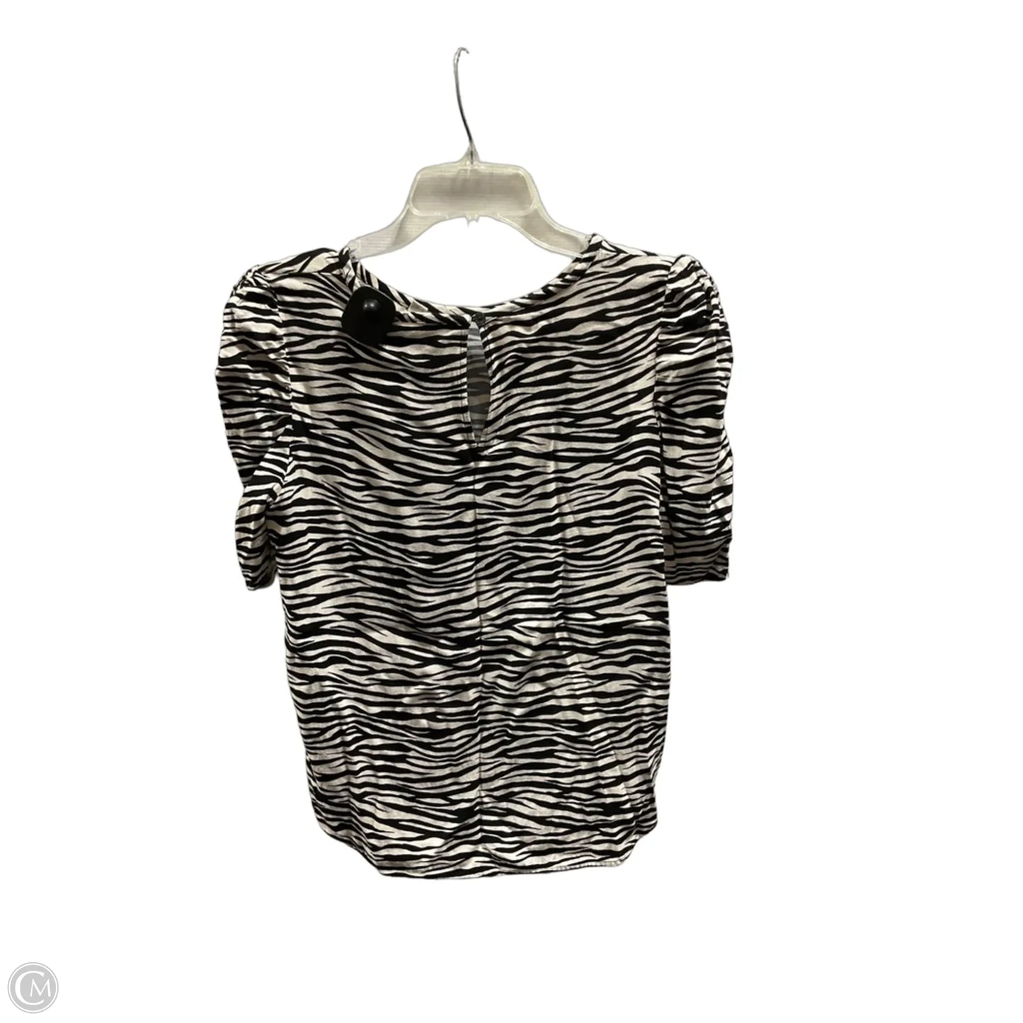 Top Short Sleeve By Loft In Zebra Print, Size: S
