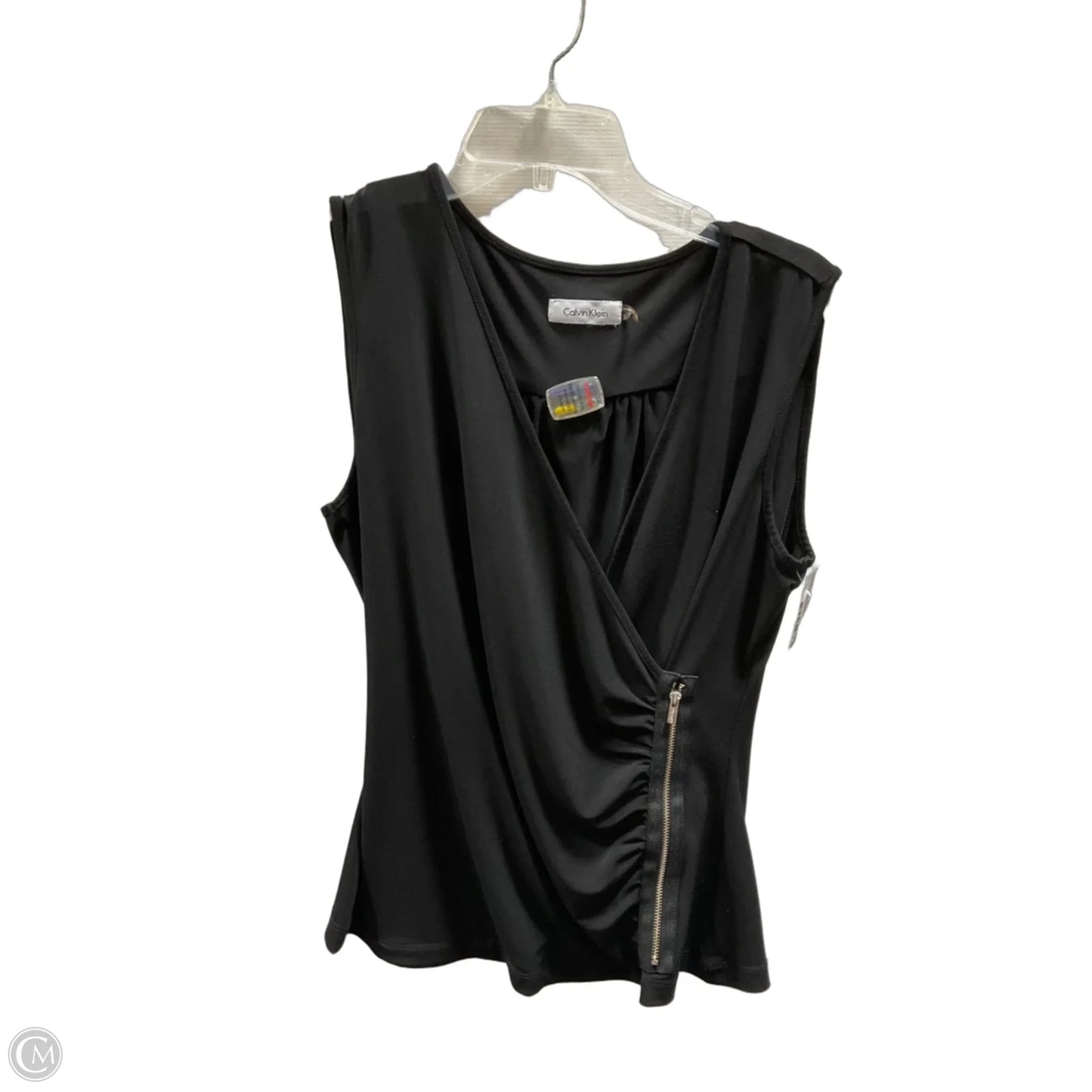 Top Sleeveless By Calvin Klein In Black, Size: S