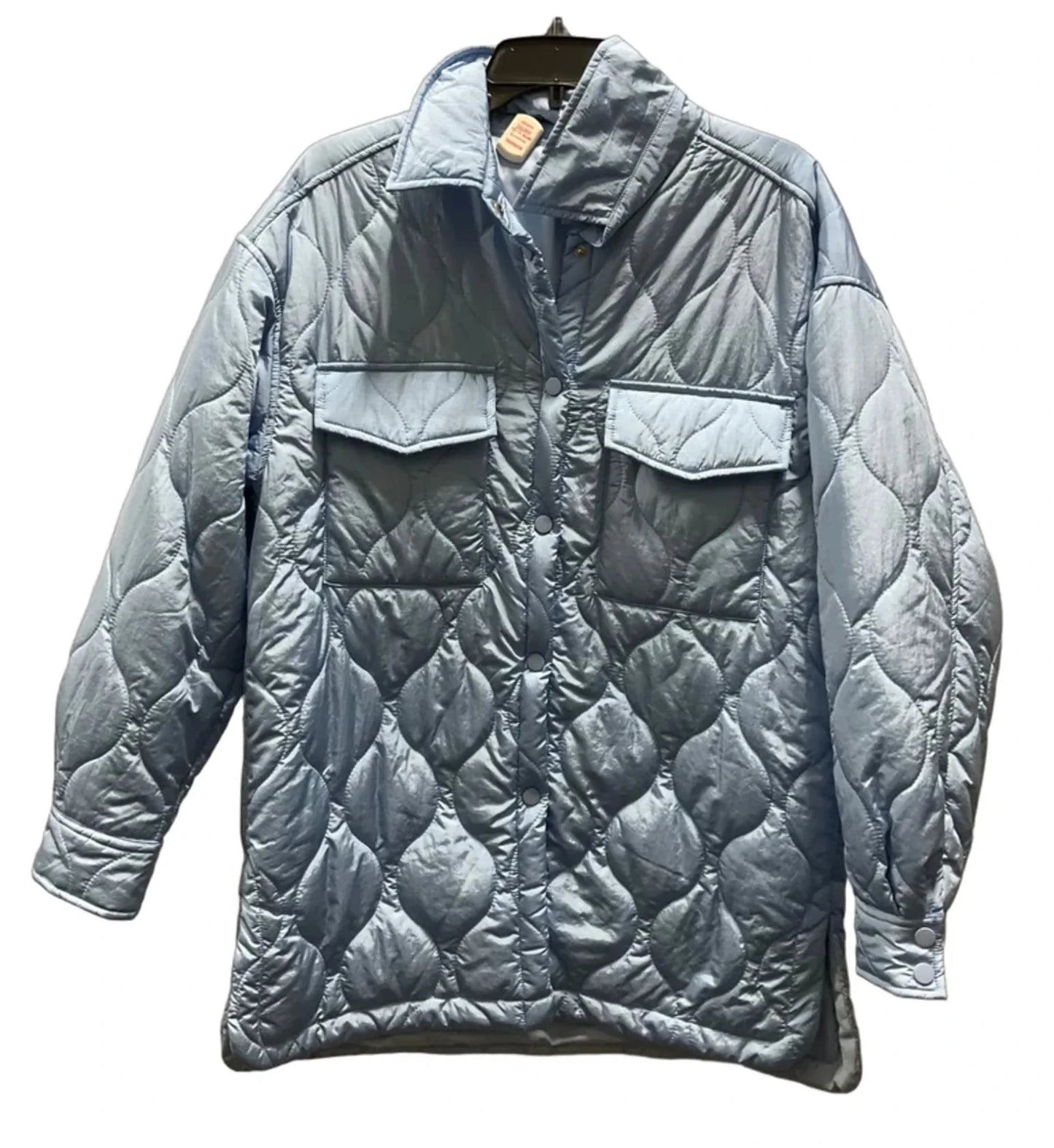 Jacket Puffer & Quilted By Grace + Karma In Blue, Size: M