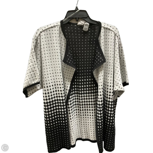Cardigan By Chicos In Black & White, Size: Xl